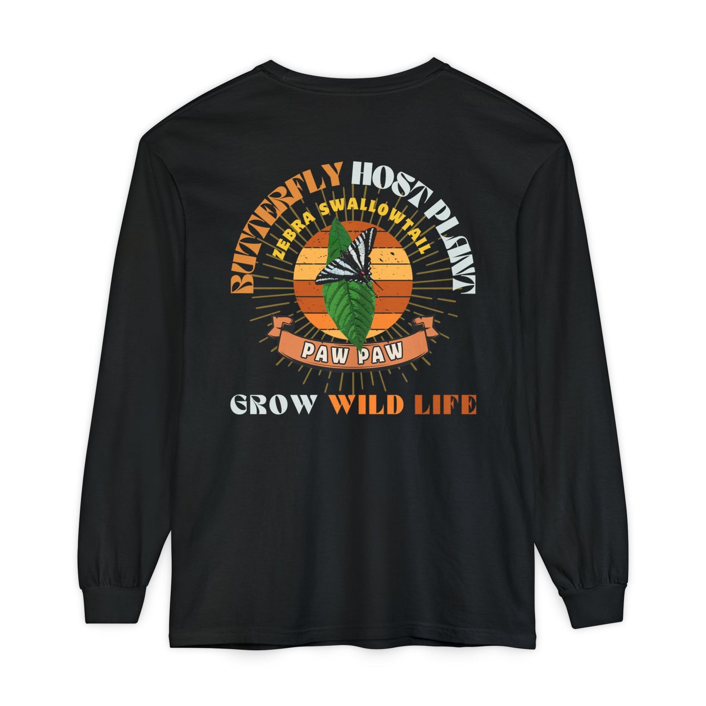 Butterfly Host Plant Long Sleeve / Paw Paw Zebra Swallowtail