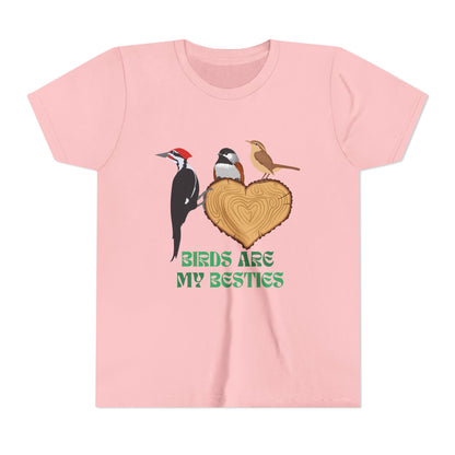 Birds Are My Besties Kids Birding Tee